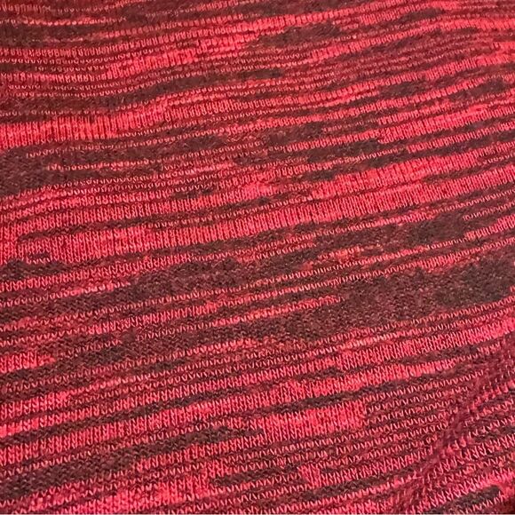 Retro, Red, Sheer, Fold Over Waist, Flare Yoga, Lounge Pants - Picture 6 of 10